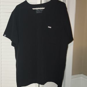 Figs Technical Collection Black Scrubs Top Shirt Large